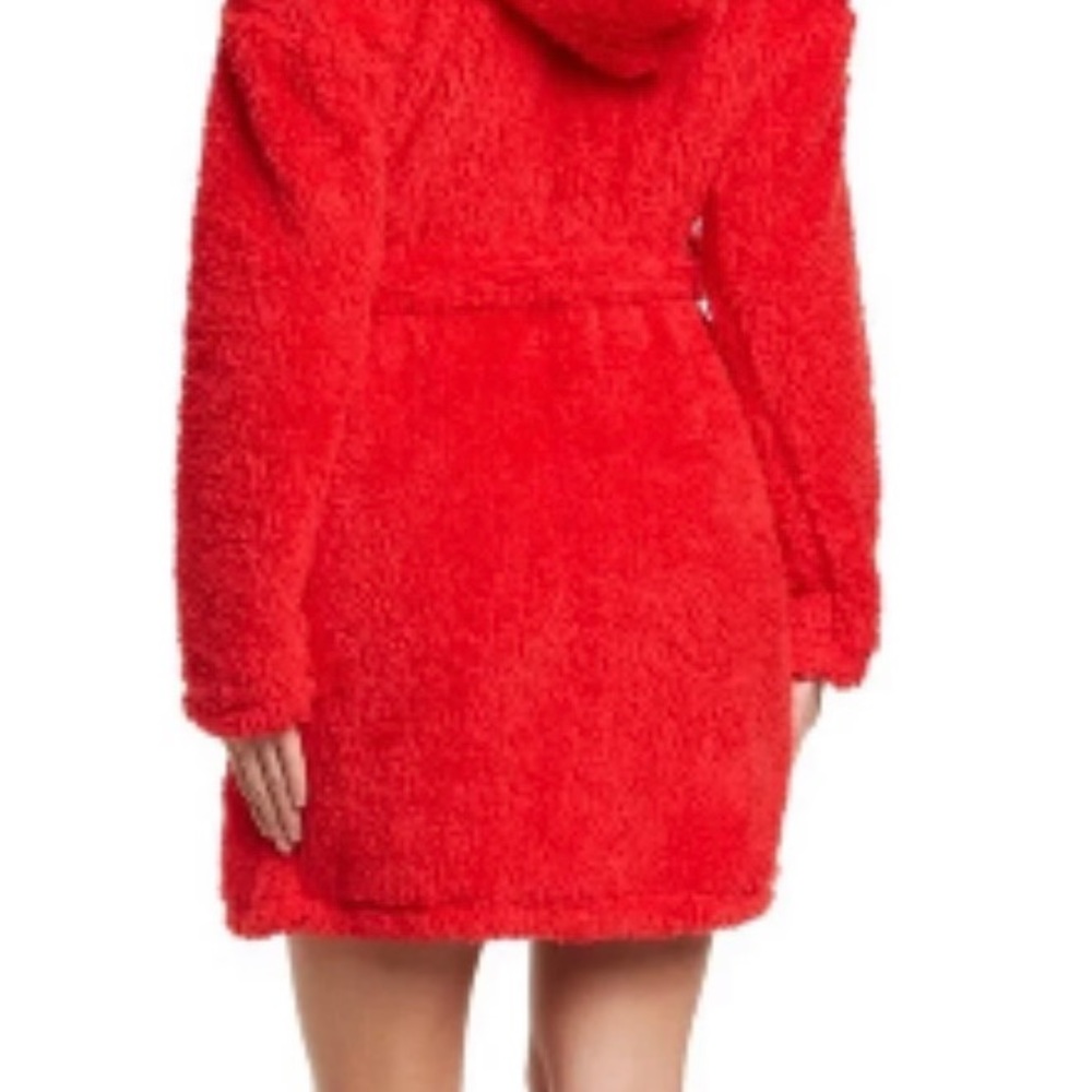 Abound Fluffy Red Hooded Robe - Picture 3 of 3